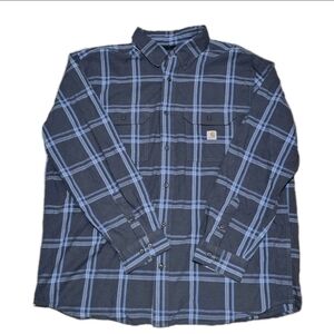 Carhartt Men's Blue Plaid Shirt XL